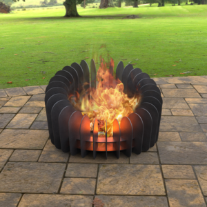 Костровая чаша круглая с пластин V1